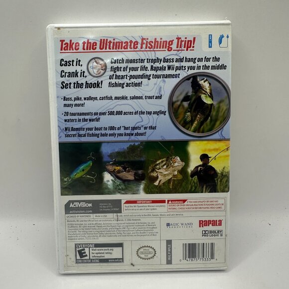 Rapala Tournament Fishing For Nintendo Wii Activision Rated E - Picture 2 of 3